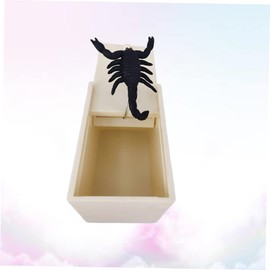 Kisangel 2Pcs Scorpion Prank Horrible Box Trick Props for April Fool Day Fun and Scary Fake Animal for Laughs and Surprises Light Yellow Color