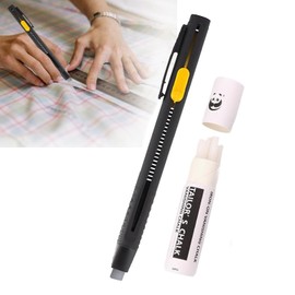 Green Tomato Heat Erasable Fabric Markers, Washable Erasable Replaceable Refill Markers for Sewing, Embroidery, Quilting, Suitable for Cotton, Knitted Fabrics, DIY Sewing Tools (1 Pen + 20 Refills)