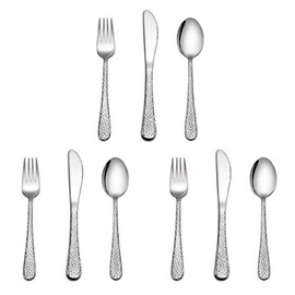 Kinderbesteck, HaWare 9-teiliges Edelstahl Kleinkind Besteck Set mit Hammergriff, Kinder Essbesteck inkl. 3 Kleine Messer/Löffel/Gabel, Ungiftig & Gesund, Hochglanzpoliert & Spülmaschinenfest