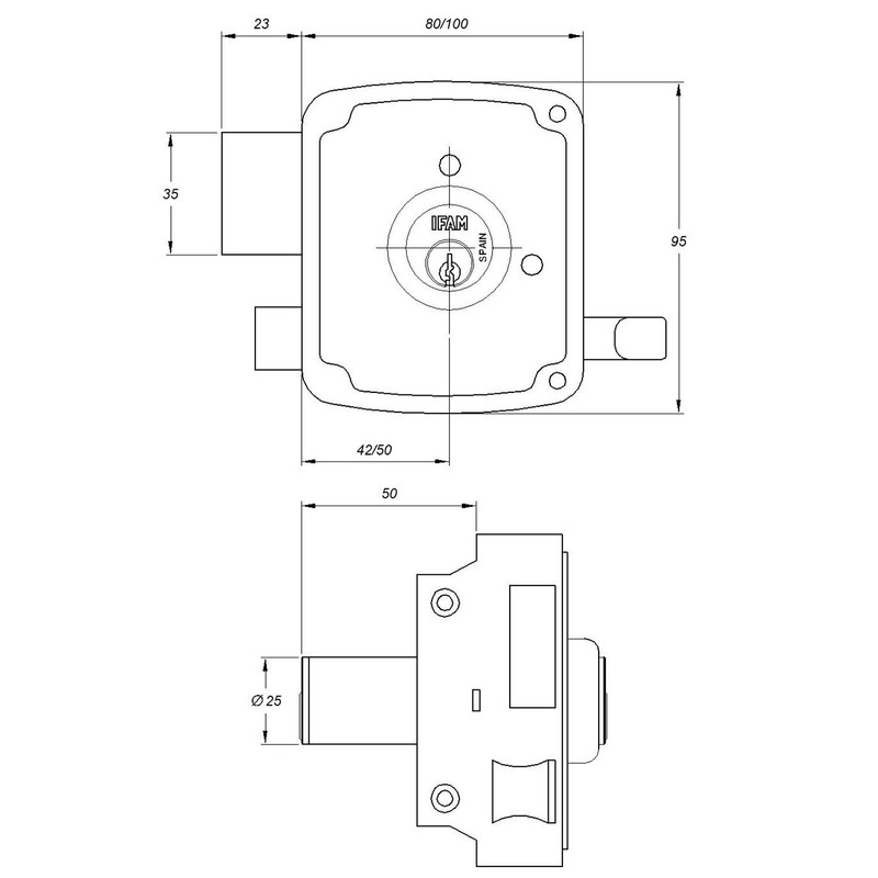 IFAM CS126 High Security Cylinder Lock with Cylinder on Both