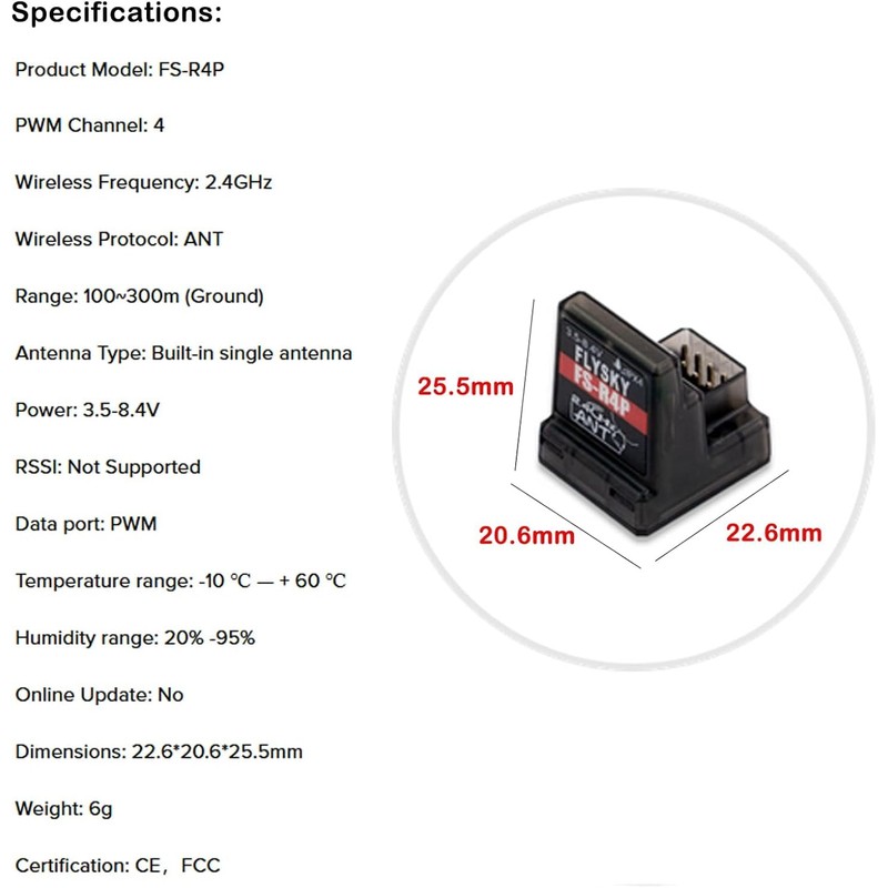 UltraPower Corona R4DM-SB 4ch JR Compatible DMSS 2.4GHz Receiver (R4DM(4ch))