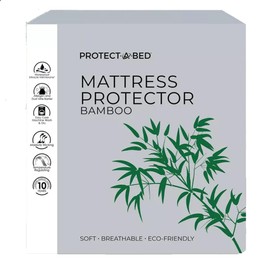 Protect-A-Bed, Rayon Made from Bamboo Waterproof Mattress Protector, Breathable, Noiseless, and Washable, Full
