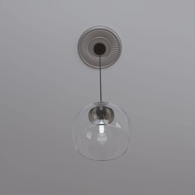 Ekena Millwork CMP13BEBAL Berkshire Thermoformed PVC Ceiling Medallion (Fits Canopies