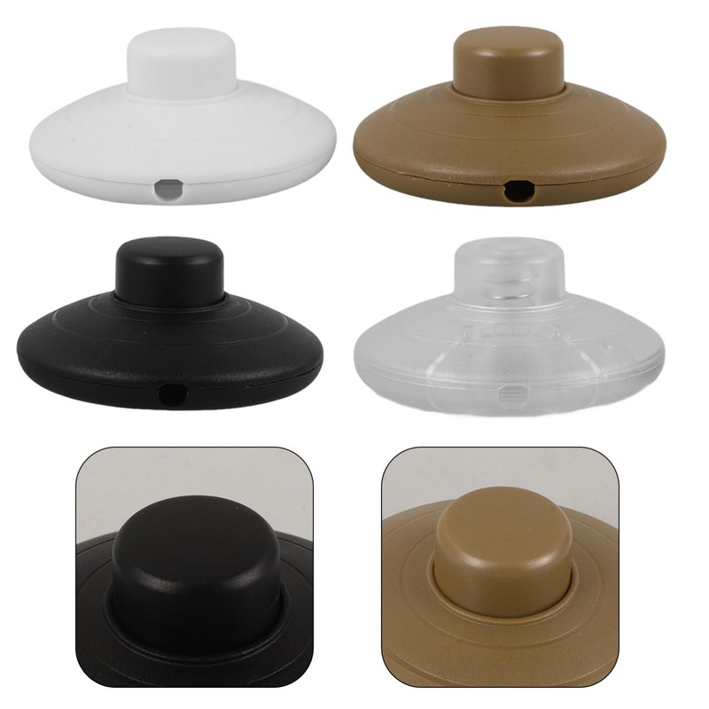 SOLUSTRE 4pcs Floor Lamp Foot Switch, Foot Pedal Switch Round