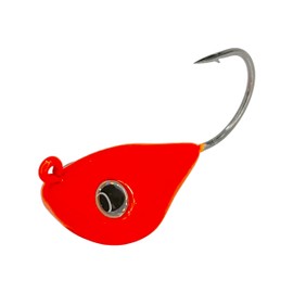 Rock Bottom Jigs™ - 3 oz, Orange, Premium Saltwater Fishing Jig for Blackfish (Tautog), Sheepshead, Grouper & Snapper - Wide-Body Design for Less Snags - VMC Hooks & Durable Construction - 2 Pack