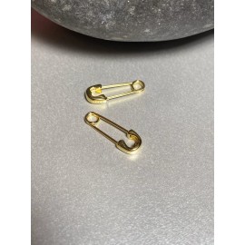 chanceamz 14K Gold Plated 925 Sterling Silver Safety Pin Minimalist Earrings Gift For Her