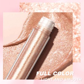 Hppsctink 2pcs Flüssiger Lippenstift, 2.4g Silber Weiß Lippenstift und 2.4g Sonnenuntergang Golden, Antihaft-Lipgloss, Langanhaltende Farbe,Lipsticks