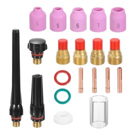 HARFINGTON 43pcs Tig Torch Kit for WP-9, WP-20, WP-25 with TIG Welding Torch Tungsten Electrode Holder Connector Ceramic Nozzle for Welding Related Equipment