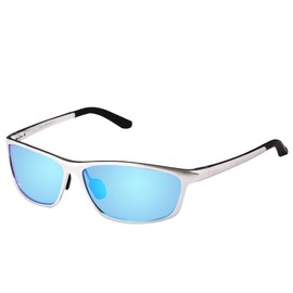 DUCO Sonnenbrille Herren Polarisierte Sportbrille für Männer Klassisch Fahrerbrille Ultraleichte Metallrahme mit UV400-Schutz 2179S (Blau)