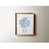 Blue Hydrangea With Blue Bow Poster, Soft Blue Floral Nursery