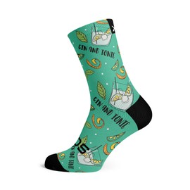 Sox Footwear Gin & Tonic Crew Socks, Blue, green