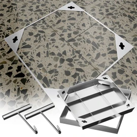 24x24 inch Stainless Steel Invisible Manhole Cover, Square Recessed Septic Tank Cover with Lifting Hook and Frame, for Pavement/Driveway