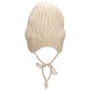 Sterntaler Girls Knitted Hat Leaf Pattern Hat, ecru
