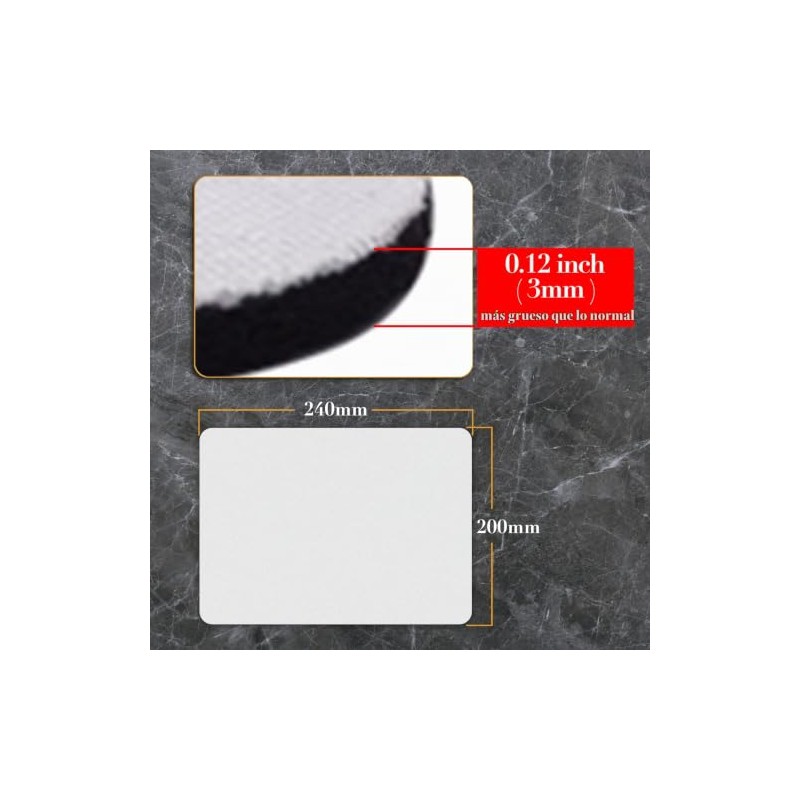 A-SUB - Alfombrilla de Mouse de sublimación en Blanco, Rectangular,