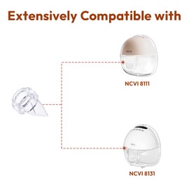 NCVI Duckbill Valves Compatible with NCVI Wearable Breast Pump 8111/8131, Breast Pump Replacement Accessories, 2 Pack Set