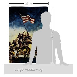 US Brotherhood All Together House Flag Eagle Set Armed Forces Marine Corps USMC Semper Fi United State American Military Veteran Retire Banner Small Garden Yard Gift Double-Sided, Made in USA