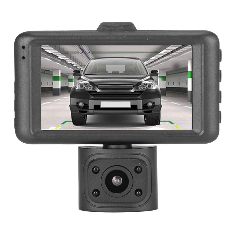 3 Channel Dash Cam 3 Lens Front Inside Rear 1080P