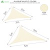VOUNOT 3x3x3m Sun Shade Sail, Waterproof Outdoor Garden Sails Triangle
