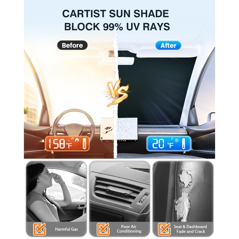 Sun Shade Fits for Kia Telluride 2020-2023 2024 2025 Accessories