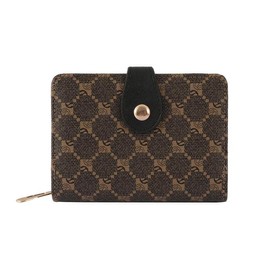 SUGU Printed Small Wallet - Color: Khaki/Brown