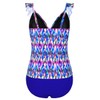 Hilor Women's Tankini Swimsuits Shirred Tummy Control Swimwear Ruffled V