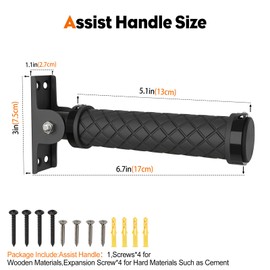 Koalafast Flip Up Grab Bars for Seniors for Wall 6.7 Inch (2 Pack)