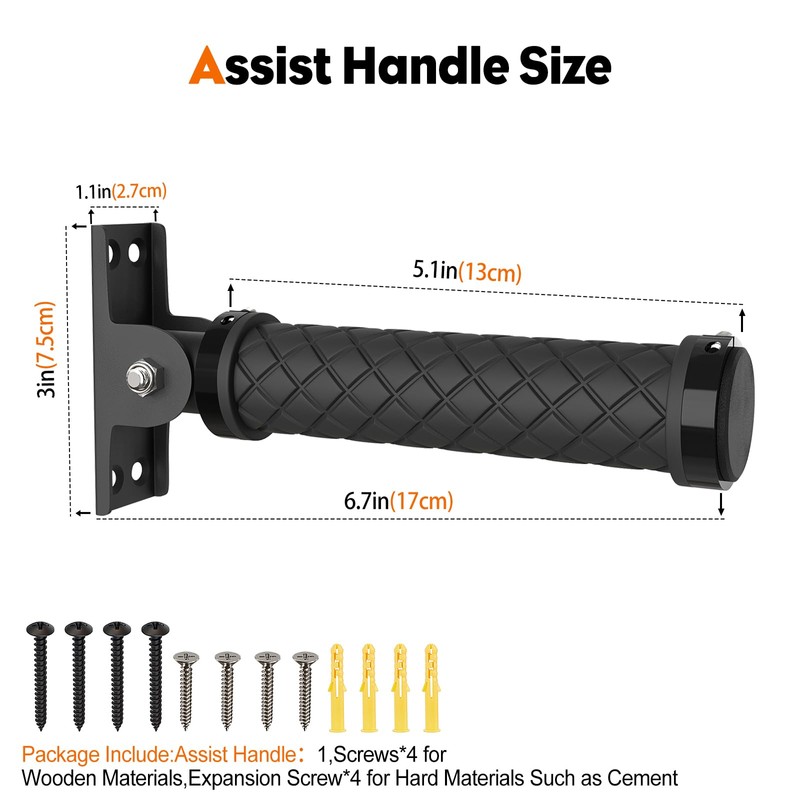 Koalafast Flip Up Grab Bars for Seniors for Wall 6.7
