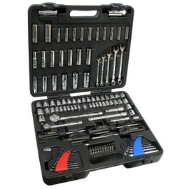Prograde 130 PC. MECHANIC'S TOOL SET,1/4 & 3/8" SAE & mm,19040