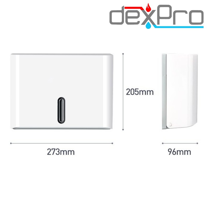 Dexpro Lockable Paper Towel Dispenser Holder C/Z Fold Wall Mounted