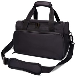 Barber Hairdressing Bag, for Solon Tools Bag Makeup Cosmetics Portable Handbag, Hair Stylist and Beauty Artist Travel Large Storage Bag(Black)