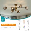 hesoge Modern Semi Flush Mount Ceiling Light Fixture 6-Light Sputnik