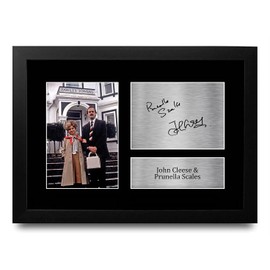 HWC Trading FR A4 John Cleese & Prunella Scales Fawlty Towers Basil, Sybil Gifts Printed Signed Autograph Picture for TV Show Fans - A4 Framed