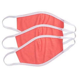 3-Pack Face Cover, Reusable Ear Loop Dust Mask for Cycling Camping Travel (Coral)