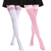 AQOKKA Extra Long Thigh High Socks for Women Striped Over