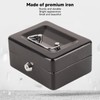 Metal Cash Box 6 Compartments High Safety Money Box with