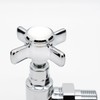 VANCOCO Angled Traditional Radiator Valve (Pair) - Traditional Chrome Radiator