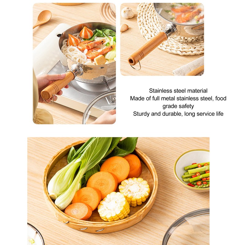 Stainless Steel Instant Noodle Pot Professional Efficient Even Heating Prevents