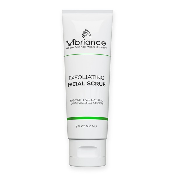 Vibriance Ultra-Gentle Exfoliating Facial Scrub and Cleanser, Unclogs Pores and Renews Skin, Sulfate-free, Paraben-free, 4 fl oz (118 ml)