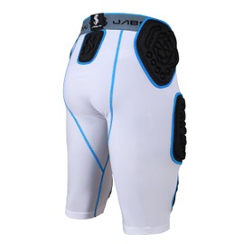 JABSKAN Adult Premium 7-pad Football Bull Rush Girdle for Ultimate Protection and Performance – Durable, Lightweight & Comfortable. (White, A2XL)