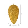 Vickerman 7" Honey Gold Matte Glitter Pinecone Christmas Ornament. Includes