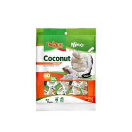 Dulzura Borincana Vegan Coconut Bites Snack Bars (Individually Wrapped), 7.9 Ounce Bag