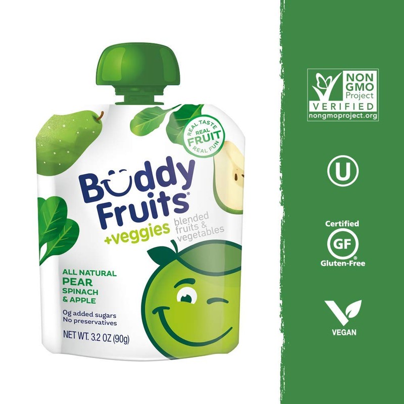 Buddy Fruits Pure Blended Fruit and Veggies Apple, Pear and