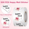 Louise Maelys 1.5 Inch Happy Mail Stickers 500 Pcs Lables