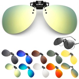 TIMYU Sunglasses, Front April, Clip-Type, Boston Glasses, UV Protection, Polarized UV Protection, Men's, Women's, Flip-up Type, One-Touch Installation, UV400 Protection, Clip-On, Wide, For Driving,