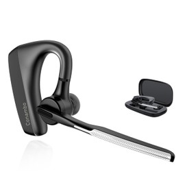 Conambo K18 Bluetooth Headset V5.1, Wireless Headset with Dual Mic CVC8.0 Noise Canceling Hands Free Bluetooth Earpiece for Trucker Work Cell Phone Call Office