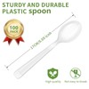 100 Pcs Plastic Spoons, White Disposable Spoons Disposable Cutlery Set