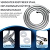 Gemdoit Duschkopf mit Schlauch 1.5m Duschkopf Hochdruck, Duschkopf Regendusche Chrom