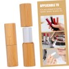 Healeved 2pcs Bamboo Lipstick Tubes Refillable Containers for Makeup Portable