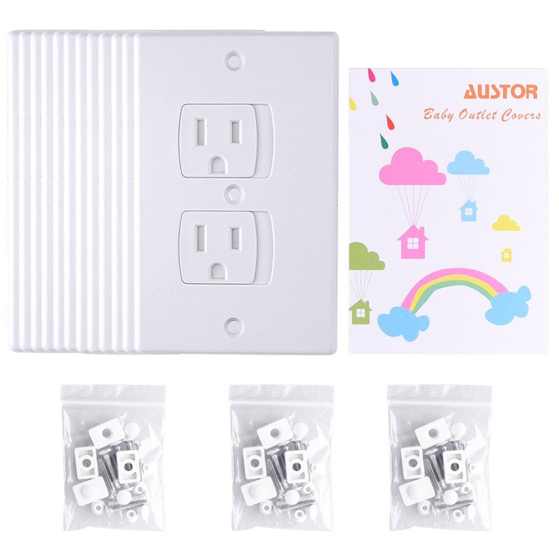 AUSTOR 12 Pack Baby Safety Electric Outlet Covers Baby Safety