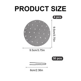 Pack of 4 Hair Net with 50 x Hair Pins Stretchy Elastic Hair Nets Reusable Invisible Black Hair Scrunchie Covers for Women, Ballet Dancer, Nurse, Bank Employee